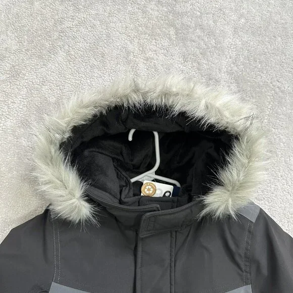 NWT Abercrombie & Fitch Boy's Snow Parka Zip Up Pockets Hood Sz 5 / 6 Black $130 - Picture 2 of 15